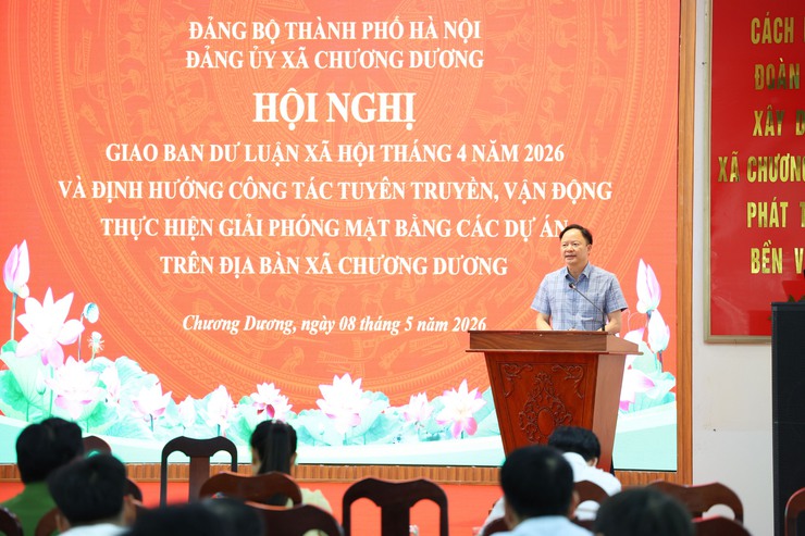 Xã Chương Dương giao ban dư luận xã hội, định hướng công tác tuyên truyền, giải phóng mặt bằng- Ảnh 3.