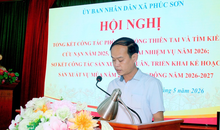 UBND xã Phúc Sơn tổ chức Hội nghị tổng kết công tác phòng, chống thiên tai và tìm kiếm cứu nạn năm 2025, triển khai nhiệm vụ năm 2026- Ảnh 1.