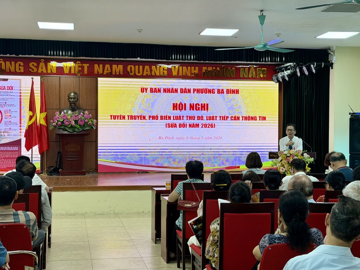 Phường Ba Đình tổ chức Hội nghị tuyên truyền, phổ biến Luật Thủ đô và Luật Tiếp cận thông tin sửa đổi năm 2026- Ảnh 1.