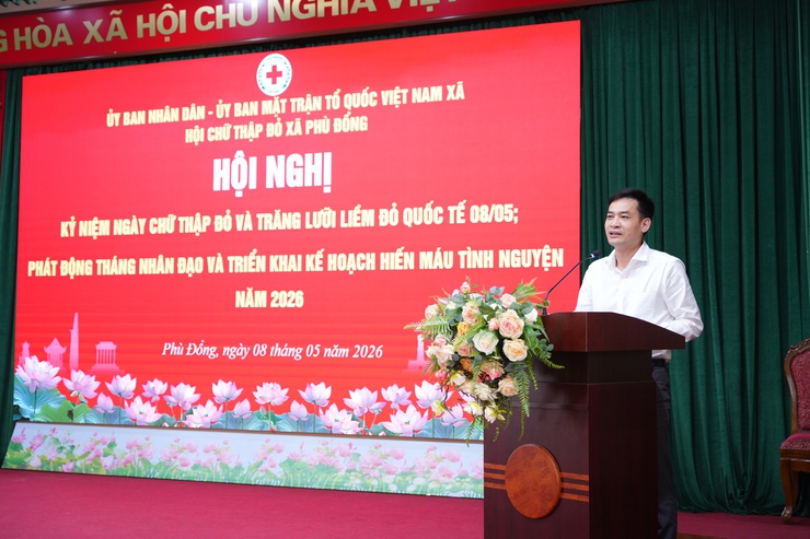 Xã Phù Đổng phát động Tháng nhân đạo và triển khai kế hoạch hiến máu tình nguyện năm 2026- Ảnh 3.