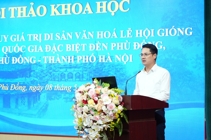 Xã Phù Đổng tổ chức Hội thảo khoa học về bảo vệ, phát huy giá trị di sản văn hóa Lễ hội Gióng và Di tích Quốc gia đặc biệt đền Phù Đổng. - Ảnh 2.