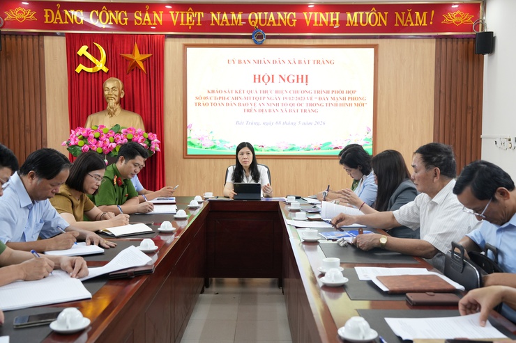Đoàn khảo sát Thành phố Hà Nội khảo sát việc thực hiện phong trào "Toàn dân bảo vệ an ninh Tổ quốc" tại xã Bát Tràng- Ảnh 1.