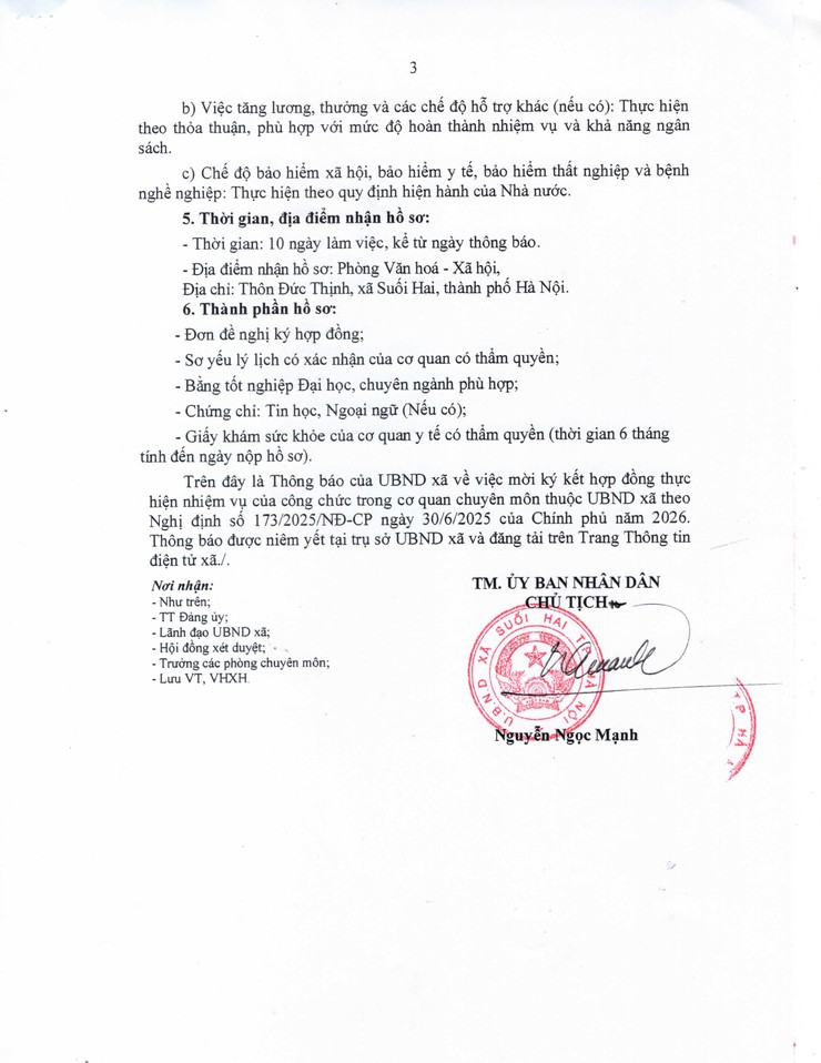 Thông báo mời ký kết hợp đồng thực hiện nhiệm vụ của công chức chuyên môn năm 2026- Ảnh 3.