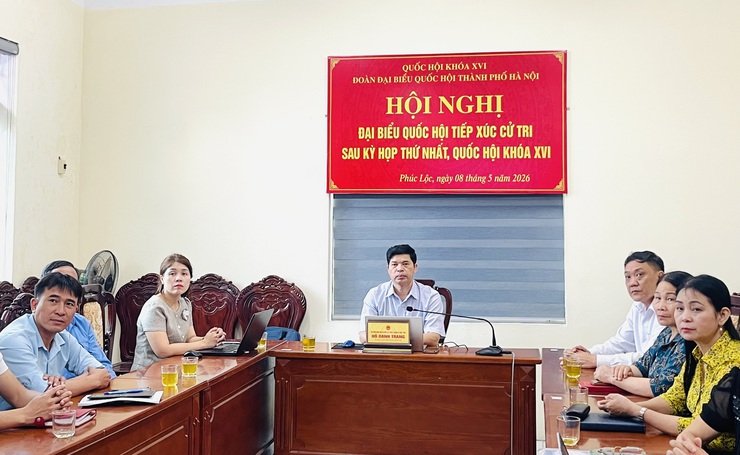 Đoàn đại biểu Quốc hội thành phố Hà Nội đơn vị bầu cử số 6 tiếp xúc cử tri- Ảnh 1.