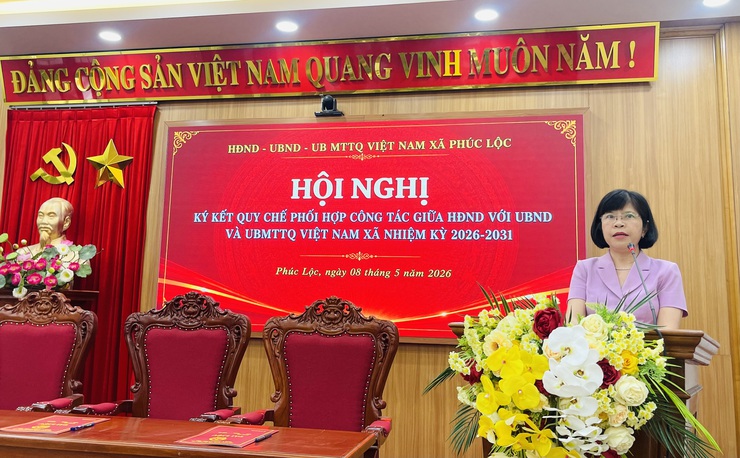 Hội nghị ký kết quy chế phối hợp công tác giữa HĐND với UBND và UBMTTQ Việt Nam xã nhiệm kỳ 2026-2031- Ảnh 1.