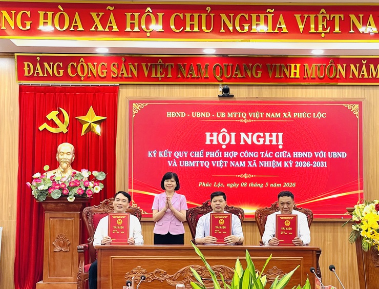 Hội nghị ký kết quy chế phối hợp công tác giữa HĐND với UBND và UBMTTQ Việt Nam xã nhiệm kỳ 2026-2031- Ảnh 5.