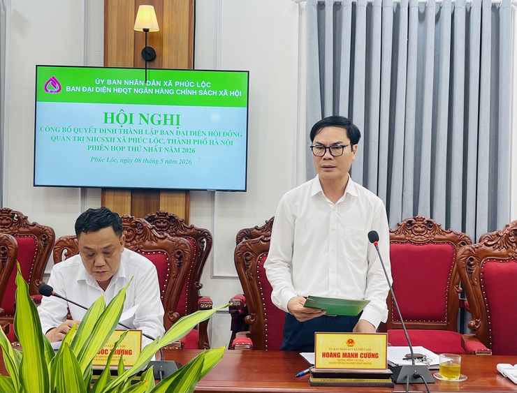 UBND xã Phúc Lộc tổ chức Hội nghị công bố Quyết định thành lập Ban đại diện HĐQT NHCSXH xã Phúc Lộc; phiên họp thứ nhất năm 2026- Ảnh 7.