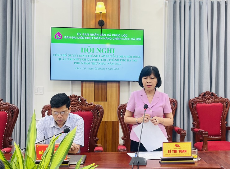 UBND xã Phúc Lộc tổ chức Hội nghị công bố Quyết định thành lập Ban đại diện HĐQT NHCSXH xã Phúc Lộc; phiên họp thứ nhất năm 2026- Ảnh 1.