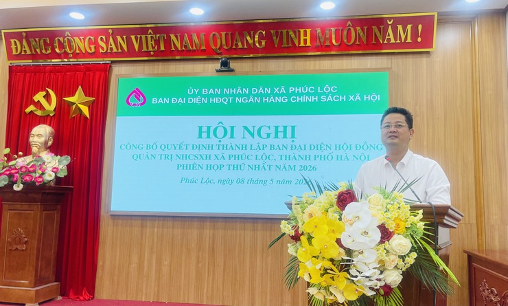 UBND xã Phúc Lộc tổ chức Hội nghị công bố Quyết định thành lập Ban đại diện HĐQT NHCSXH xã Phúc Lộc; phiên họp thứ nhất năm 2026- Ảnh 2.