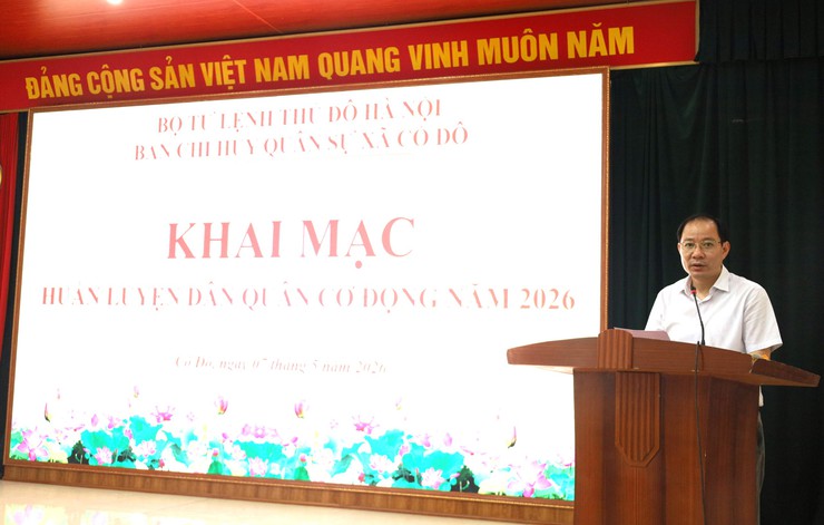 XÃ CỔ ĐÔ KHAI MẠC HUẤN LUYỆN LỰC LƯỢNG DÂN QUÂN NĂM 2026- Ảnh 2.