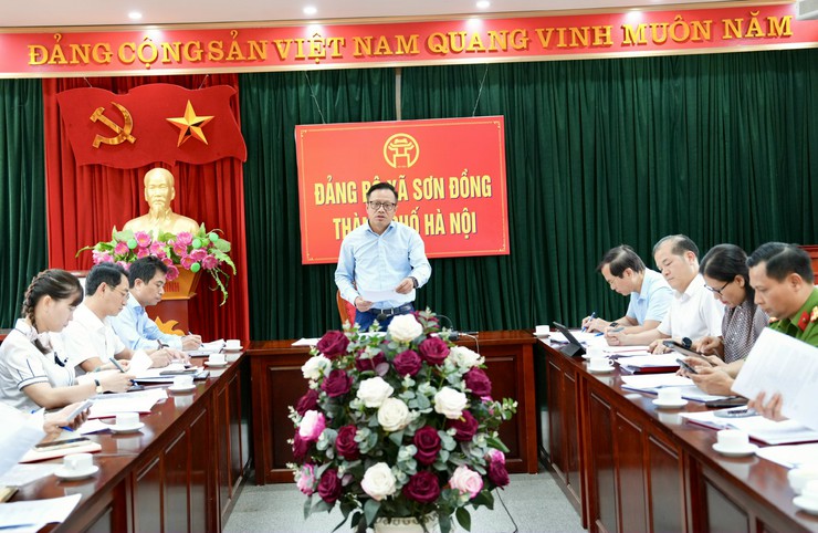 Xã Sơn Đồng báo cáo kết quả thực hiện giải quyết 05 điểm nghẽn trên địa bàn xã - Ảnh 4.