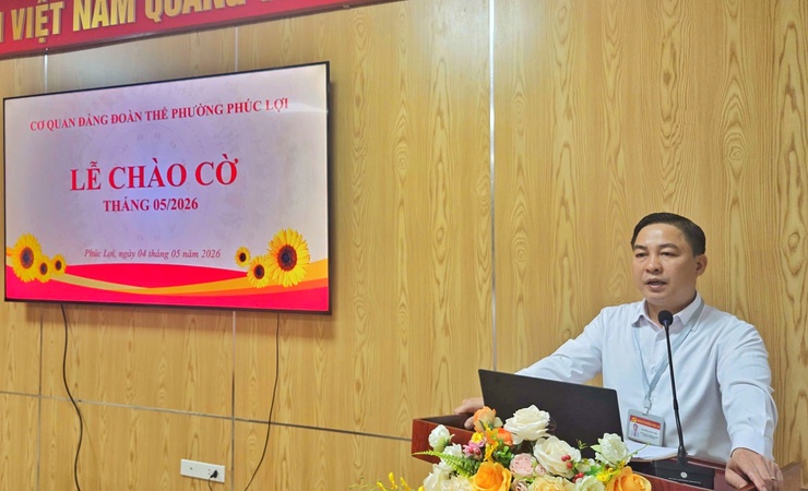 Lễ sinh hoạt dưới cờ tháng 5/2026 cơ quan Đảng, đoàn thể phường- Ảnh 2.