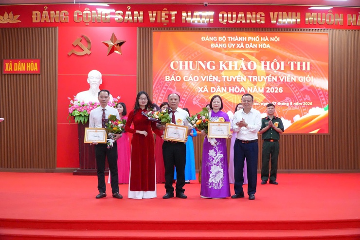  CHUNG KHẢO HỘI THI BÁO CÁO VIÊN, TUYÊN TRUYỀN VIÊN GIỎI XÃ DÂN HOÀ NĂM 2026: ĐƯA NGHỊ QUYẾT ĐẢNG VÀO CUỘC SỐNG- Ảnh 16.