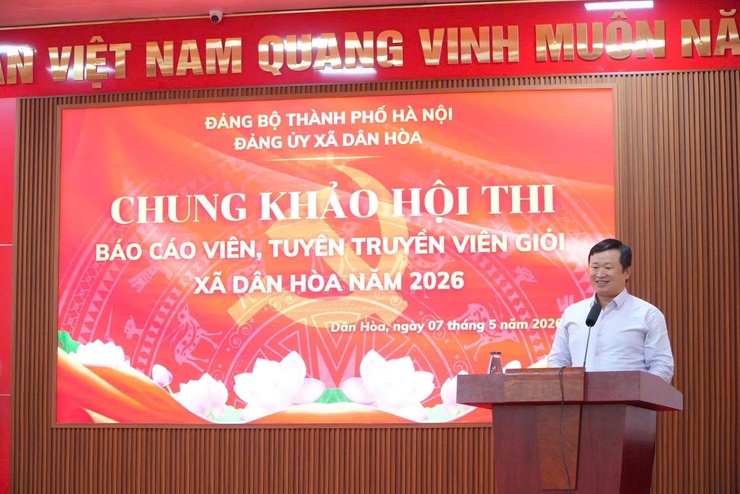  CHUNG KHẢO HỘI THI BÁO CÁO VIÊN, TUYÊN TRUYỀN VIÊN GIỎI XÃ DÂN HOÀ NĂM 2026: ĐƯA NGHỊ QUYẾT ĐẢNG VÀO CUỘC SỐNG- Ảnh 2.