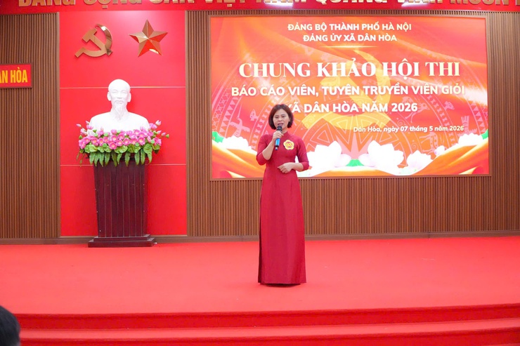  CHUNG KHẢO HỘI THI BÁO CÁO VIÊN, TUYÊN TRUYỀN VIÊN GIỎI XÃ DÂN HOÀ NĂM 2026: ĐƯA NGHỊ QUYẾT ĐẢNG VÀO CUỘC SỐNG- Ảnh 12.