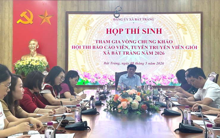 Đảng ủy xã Bát Tràng gặp mặt các thí sinh vào vòng chung khảo Hội thi báo cáo viên, tuyên truyền viên giỏi năm 2026- Ảnh 1.