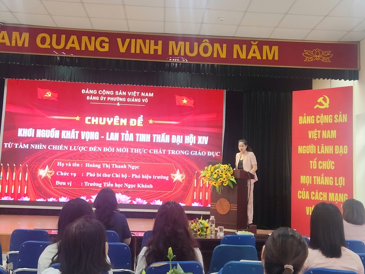 07 gương mặt vào Chung khảo Hội thi Báo cáo viên, tuyên truyền viên giỏi phường Giảng Võ năm 2026- Ảnh 6.
