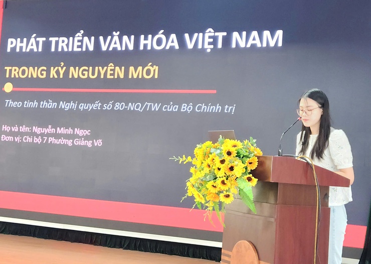 07 gương mặt vào Chung khảo Hội thi Báo cáo viên, tuyên truyền viên giỏi phường Giảng Võ năm 2026- Ảnh 4.