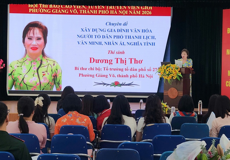 07 gương mặt vào Chung khảo Hội thi Báo cáo viên, tuyên truyền viên giỏi phường Giảng Võ năm 2026- Ảnh 10.