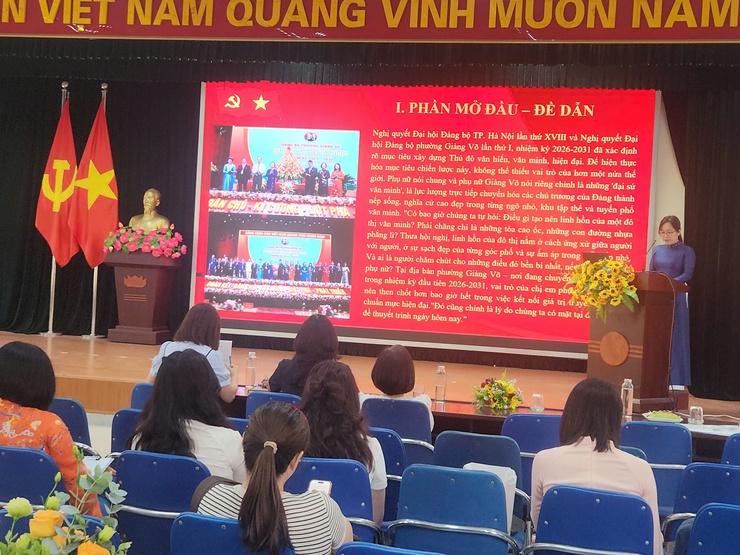 07 gương mặt vào Chung khảo Hội thi Báo cáo viên, tuyên truyền viên giỏi phường Giảng Võ năm 2026- Ảnh 13.