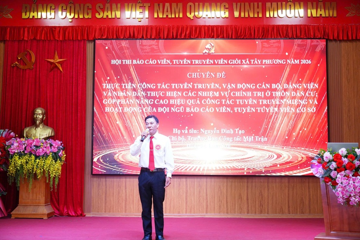 Xã Tây Phương tổ chức Hội thi Báo cáo viên, Tuyên truyền viên giỏi năm 2026- Ảnh 6.