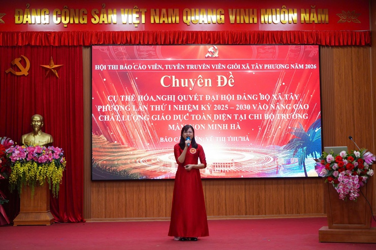 Xã Tây Phương tổ chức Hội thi Báo cáo viên, Tuyên truyền viên giỏi năm 2026- Ảnh 8.