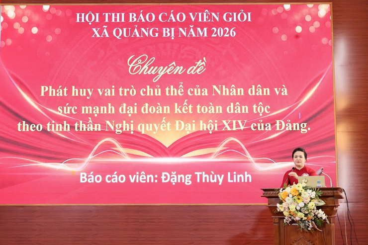Sôi nổi Hội thi Báo cáo viên, Tuyên truyền viên giỏi xã Quảng Bị năm 2026- Ảnh 4.