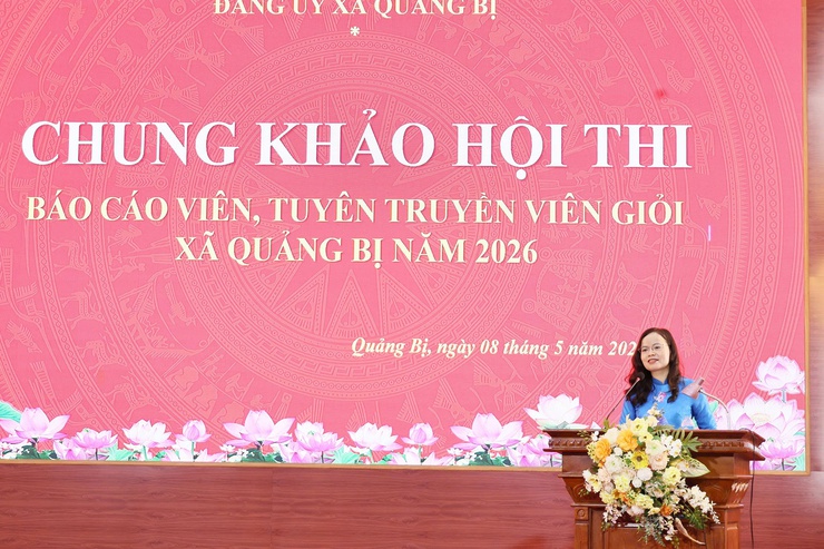 Sôi nổi Hội thi Báo cáo viên, Tuyên truyền viên giỏi xã Quảng Bị năm 2026- Ảnh 1.