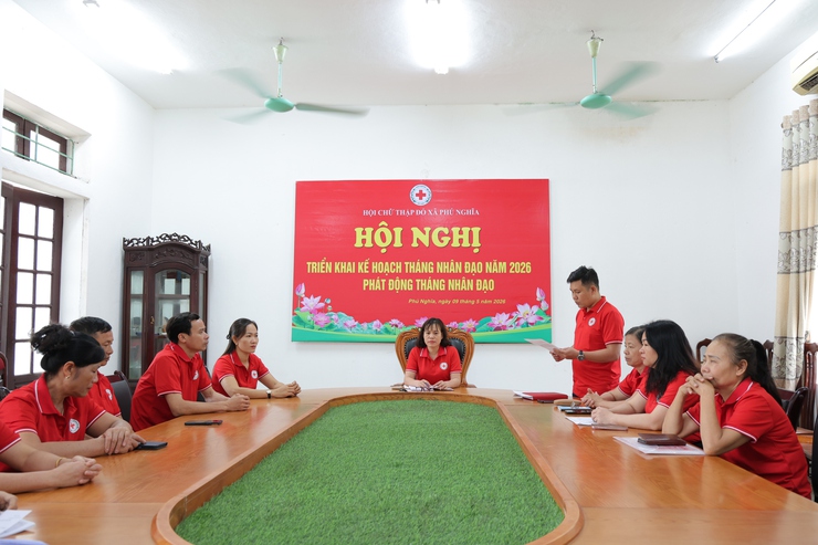 Hội Chữ thập đỏ xã Phú Nghĩa triển khai Kế hoạch tổ chức “Tháng Nhân đạo” năm 2026- Ảnh 1.