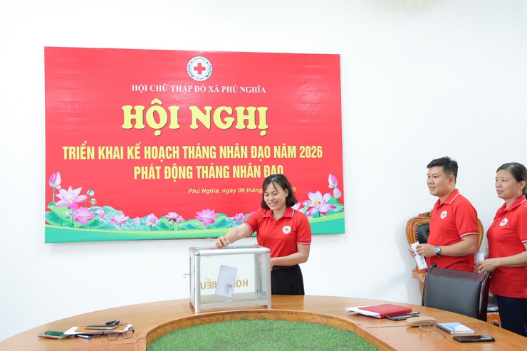 Hội Chữ thập đỏ xã Phú Nghĩa triển khai Kế hoạch tổ chức “Tháng Nhân đạo” năm 2026- Ảnh 2.