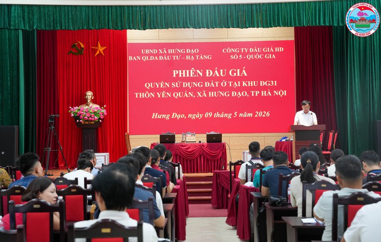 UBND XÃ HƯNG ĐẠO TỔ CHỨC THÀNH CÔNG PHIÊN ĐẤU GIÁ QUYỀN SỬ DỤNG ĐẤT ĐỐI VỚI 19 LÔ ĐẤT THUỘC DỰ ÁN ĐG31 THÔN YÊN QUÁN- Ảnh 1.