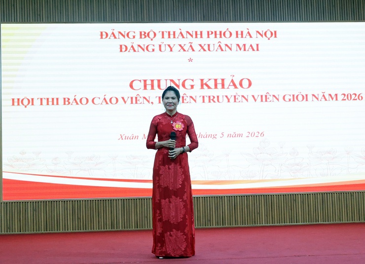 Hội thi Báo cáo viên, Tuyên truyên viên giỏi xã Xuân Mai: Diễn đàn lan tỏa nghị quyết của Đảng- Ảnh 9.