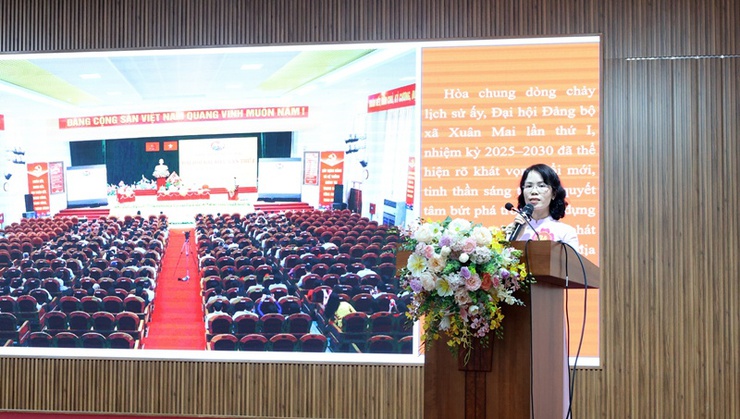 Hội thi Báo cáo viên, Tuyên truyên viên giỏi xã Xuân Mai: Diễn đàn lan tỏa nghị quyết của Đảng- Ảnh 12.