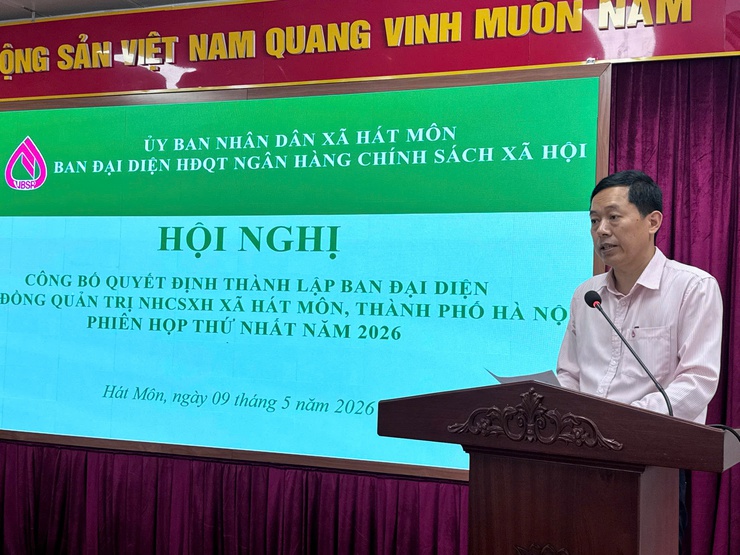 Hát Môn thành lập Ban đại diện Hội đồng quản trị Ngân hàng Chính sách xã hội xã- Ảnh 3.