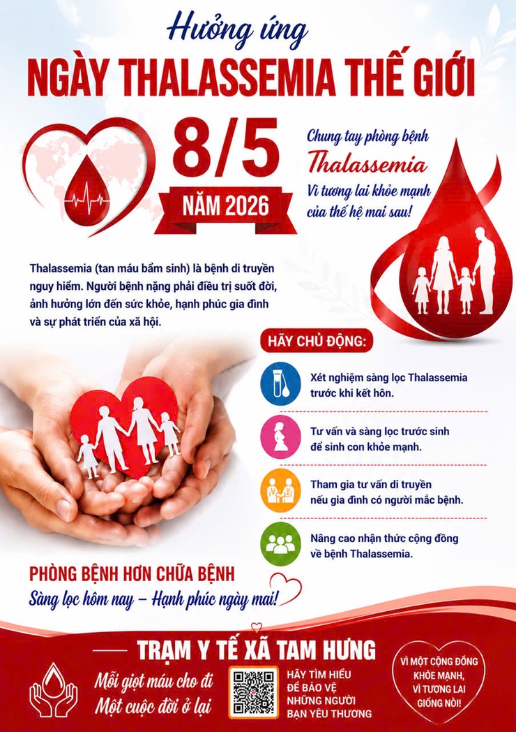 Tam Hưng hưởng ứng ngày tan máu bẩm sinh Thalassermia thế giới ( 08/05)- Ảnh 1.