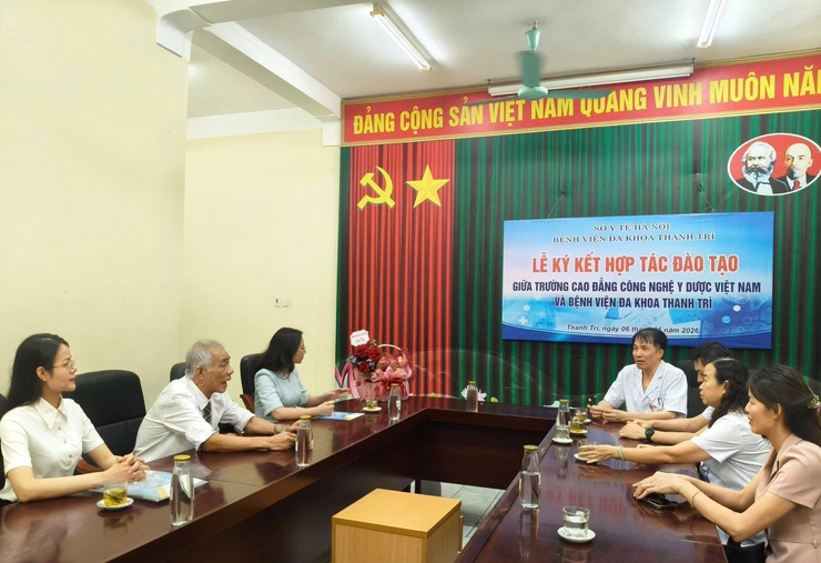 BỆNH VIỆN ĐA KHOA THANH TRÌ KÝ KẾT HỢP TÁC ĐÀO TẠO VỚI TRƯỜNG CAO ĐẲNG CÔNG NGHỆ Y DƯỢC VIỆT NAM- Ảnh 1.