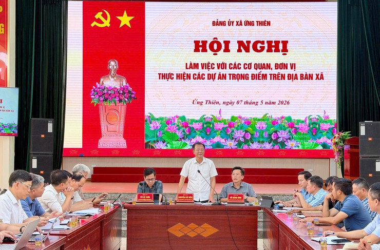 Ứng Thiên đẩy nhanh tiến độ các dự án trọng điểm, phấn đấu giải ngân vốn đầu tư công đạt 100% kế hoạch- Ảnh 5.
