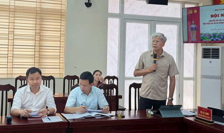 Ứng Thiên đẩy nhanh tiến độ các dự án trọng điểm, phấn đấu giải ngân vốn đầu tư công đạt 100% kế hoạch- Ảnh 1.