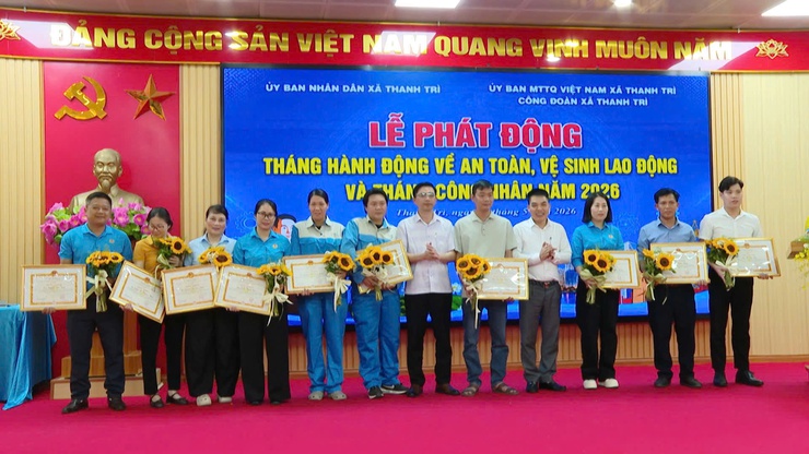Xã Thanh Trì phát động Tháng hành động về An toàn, vệ sinh lao động và Tháng Công nhân năm 2026- Ảnh 6.