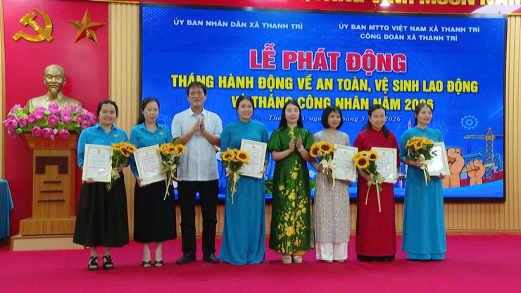 Xã Thanh Trì phát động Tháng hành động về An toàn, vệ sinh lao động và Tháng Công nhân năm 2026- Ảnh 8.
