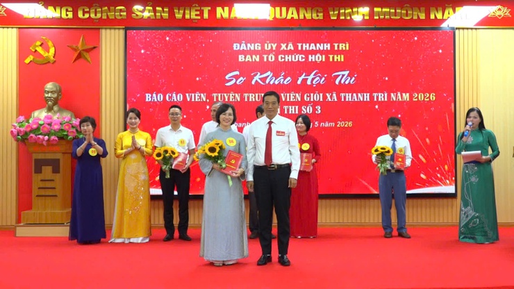 Đảng ủy xã Thanh Trì tổ chức vòng sơ khảo Cụm 3 Hội thi Báo cáo viên, tuyên truyền viên giỏi năm 2026- Ảnh 6.