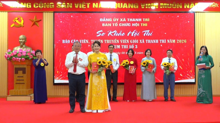 Đảng ủy xã Thanh Trì tổ chức vòng sơ khảo Cụm 3 Hội thi Báo cáo viên, tuyên truyền viên giỏi năm 2026- Ảnh 5.