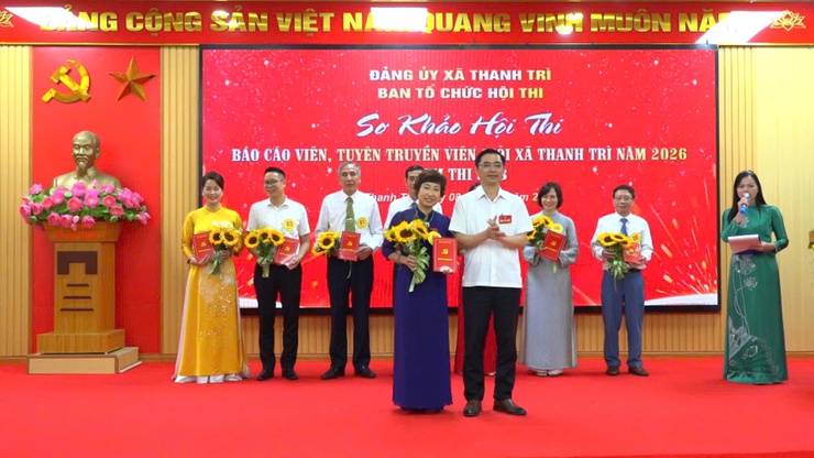 Đảng ủy xã Thanh Trì tổ chức vòng sơ khảo Cụm 3 Hội thi Báo cáo viên, tuyên truyền viên giỏi năm 2026- Ảnh 4.