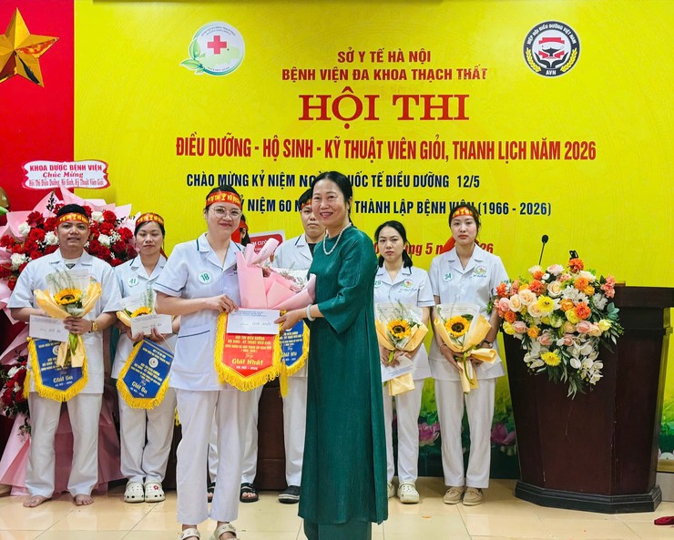 Bệnh viện đa khoa Thạch Thất tổ chức Hội thi điều dưỡng – hộ sinh – kỹ thuật viên giỏi, thanh lịch năm 2026- Ảnh 1.