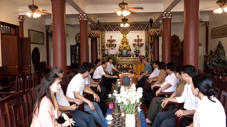 Lãnh đạo xã Mỹ Đức chúc mừng Đại lễ Phật đản PL.2570 tại chùa Hưng Khánh- Ảnh 1.