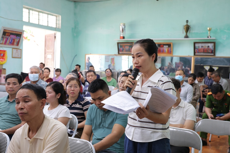 UBND xã Phú Nghĩa tổ chức đối thoại với 61 hộ dân  thôn Đồi 3 làm rõ những nội dung liên quan đếnPhương án hỗ trợ, bồi thường và tái định cư thực hiện Dự án cải tạo, nâng cấp Quốc lộ 6 đoạn Ba La – Xuân Mai- Ảnh 6.