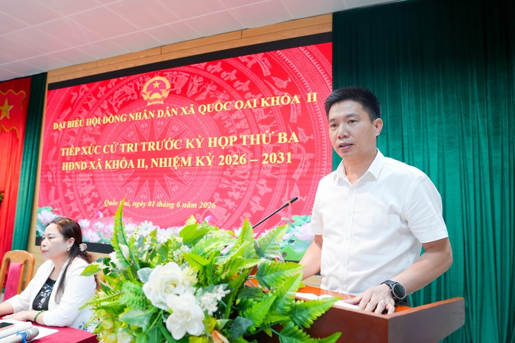 Hội nghị tiếp xúc cử tri trước Kỳ họp thứ ba HĐND xã Quốc Oai khóa II, nhiệm kỳ 2026-2031- Ảnh 10.