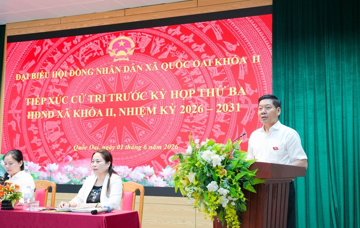Hội nghị tiếp xúc cử tri trước Kỳ họp thứ ba HĐND xã Quốc Oai khóa II, nhiệm kỳ 2026-2031- Ảnh 11.