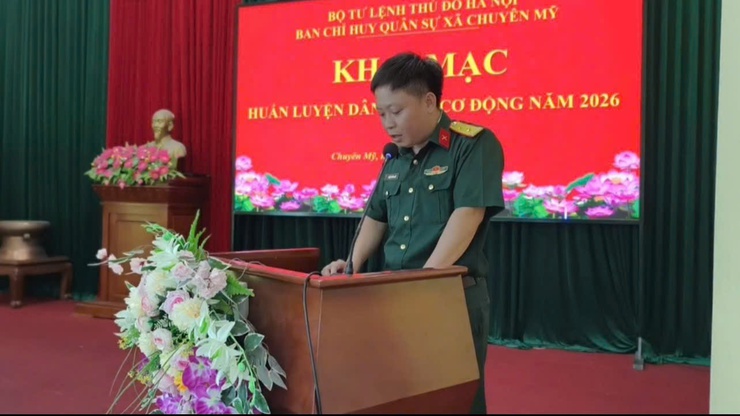 Ban Chỉ huy quân sự xã: khai mạc huấn luyện lực lượng Dân quân cơ động năm 2026- Ảnh 2.