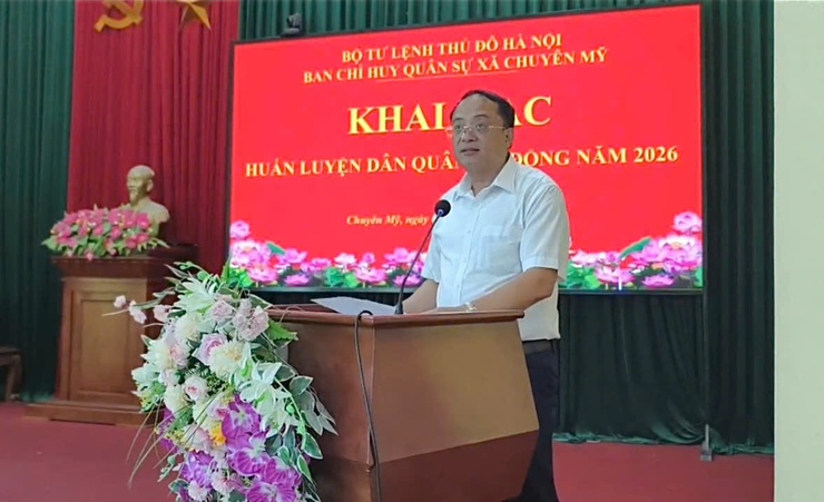 Ban Chỉ huy quân sự xã: khai mạc huấn luyện lực lượng Dân quân cơ động năm 2026- Ảnh 3.